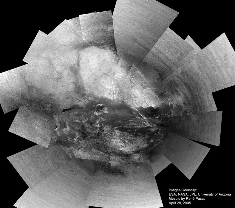 large scale Huygens mosaic of Titan